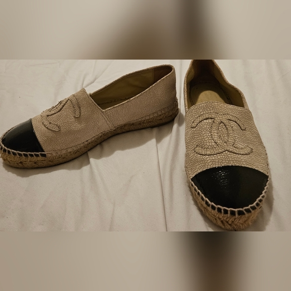 CC Denim Toile Chanel Espadrilles - Picture 5 of 13